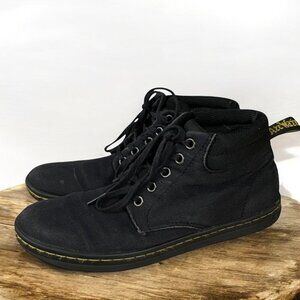 Dr. Martens Belmont Black Canvas Ankle Boots Size 7